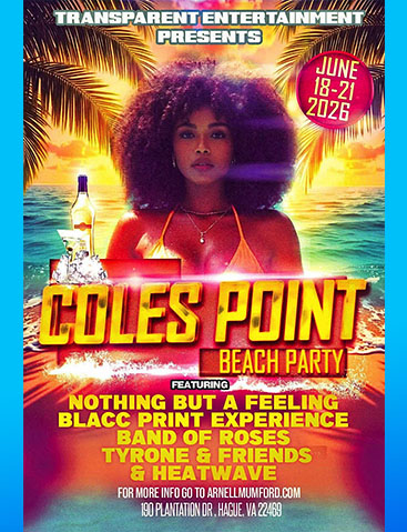 Coles Point Beach Party flyer